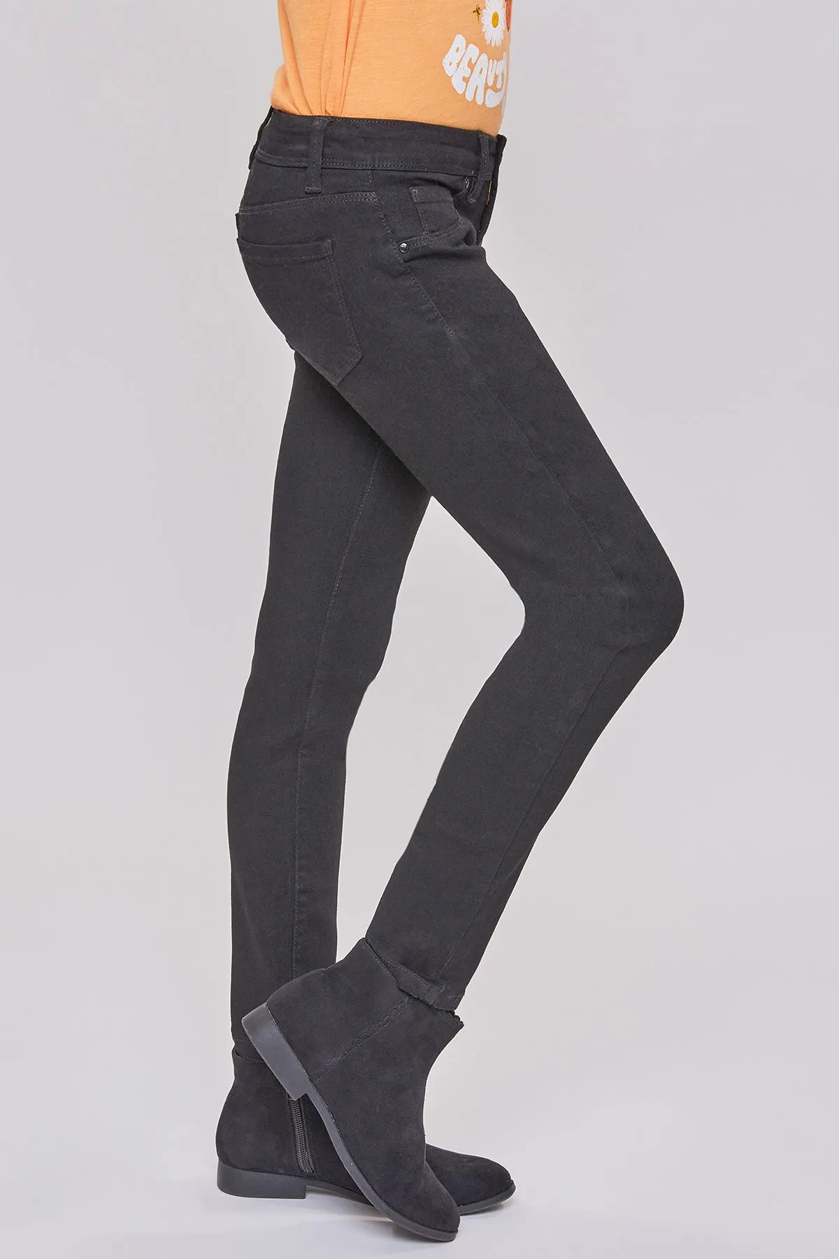 Girls Essential Skinny Jeans With Faux Front Pockets