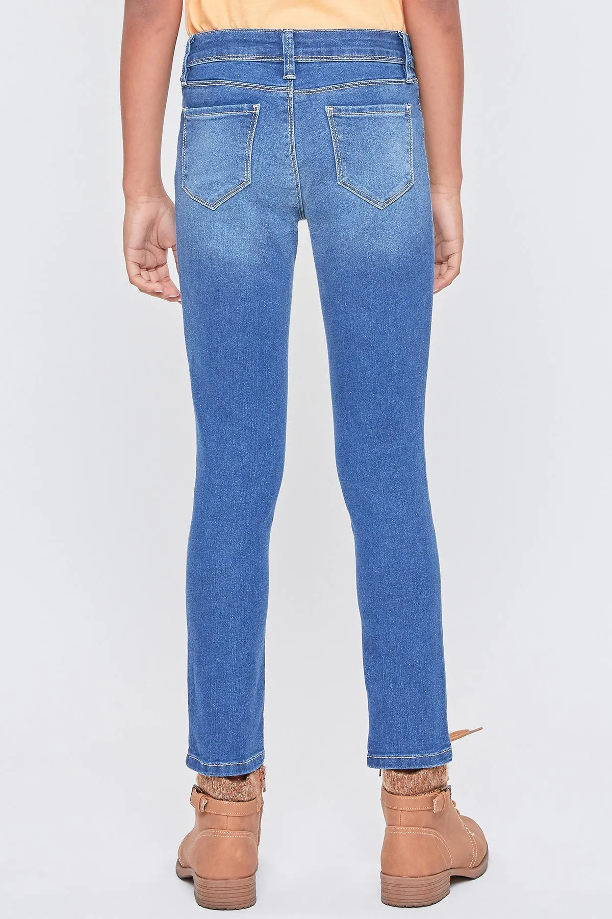 Girls Essential Skinny Jeans With Faux Front Pockets