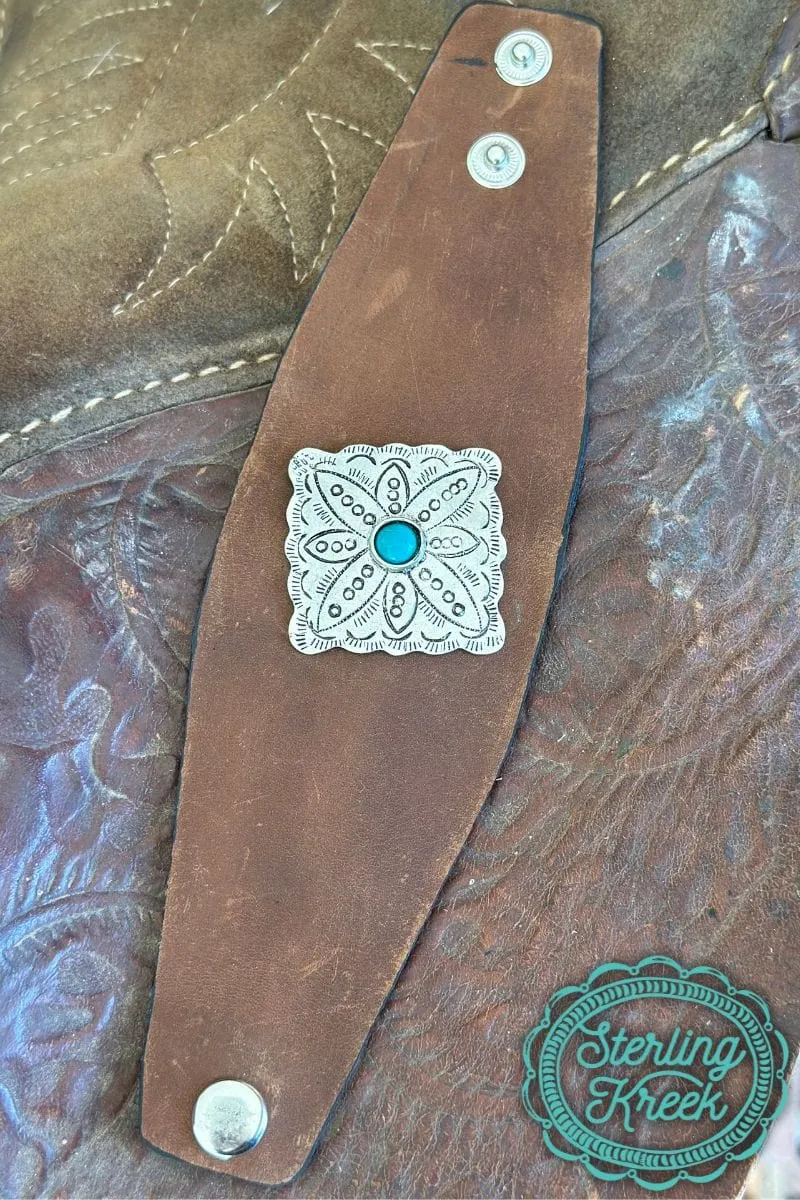 Gone Western wide Leather cuff