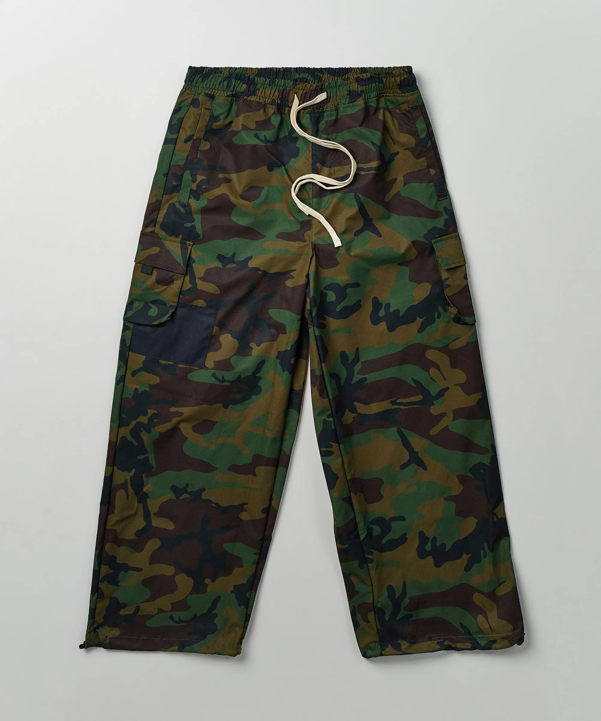 Infantry Parachute Wide Leg Nylon Pants - Camo