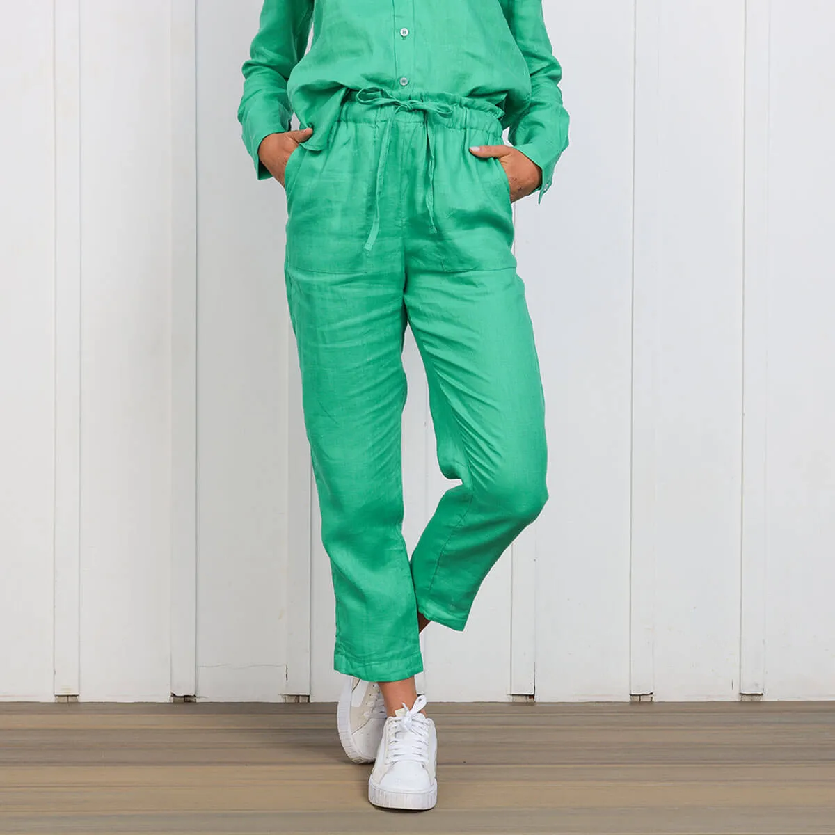 Ladies Linen - Pants | Green