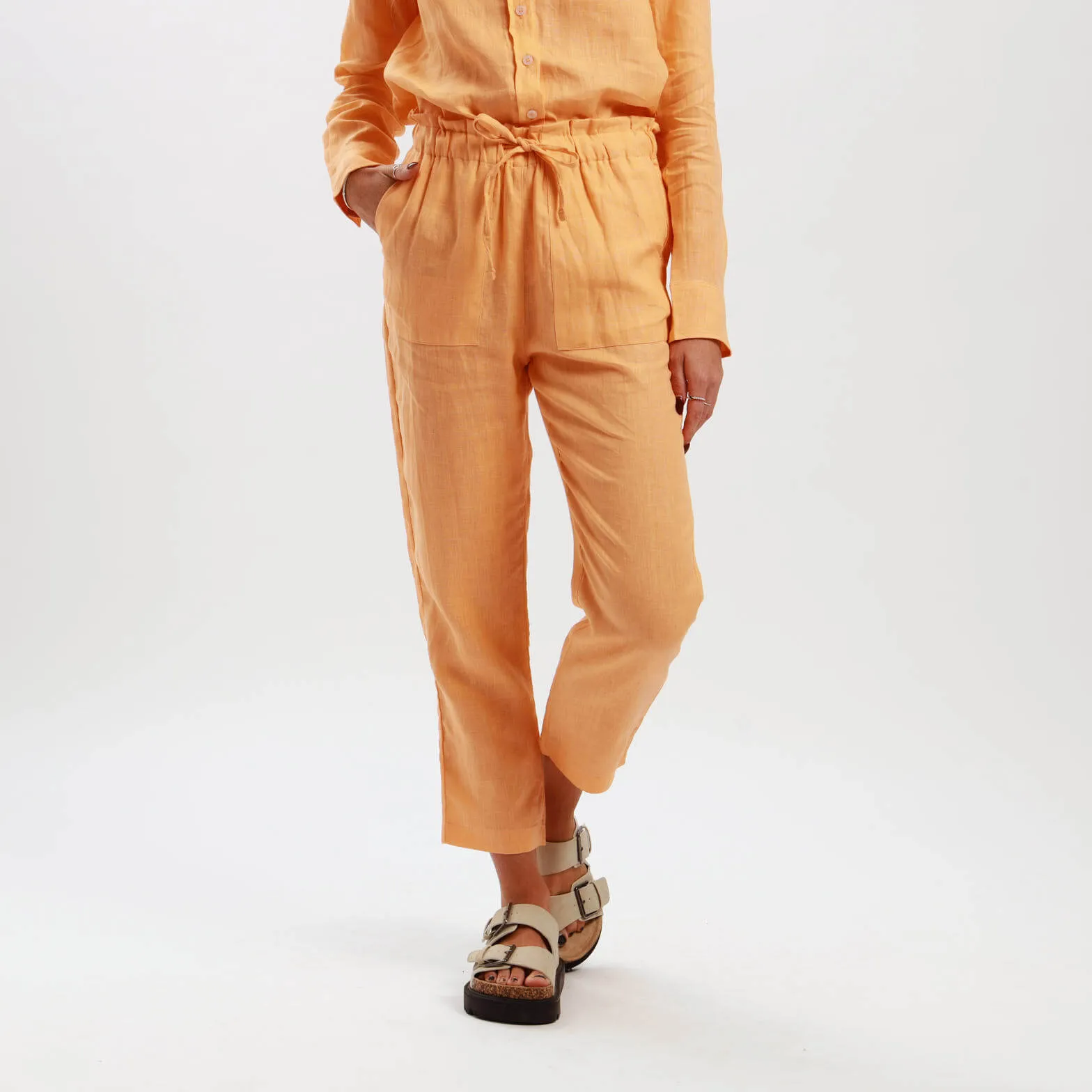 Ladies Linen - Pants | Orange