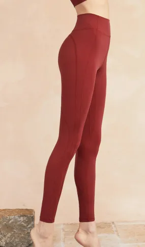 LYLA High Waist Yoga Pants - Red