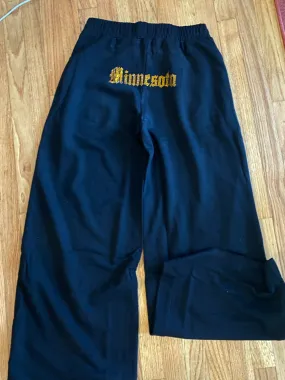 Minnesota Rhinestones Wide Leg Sweats