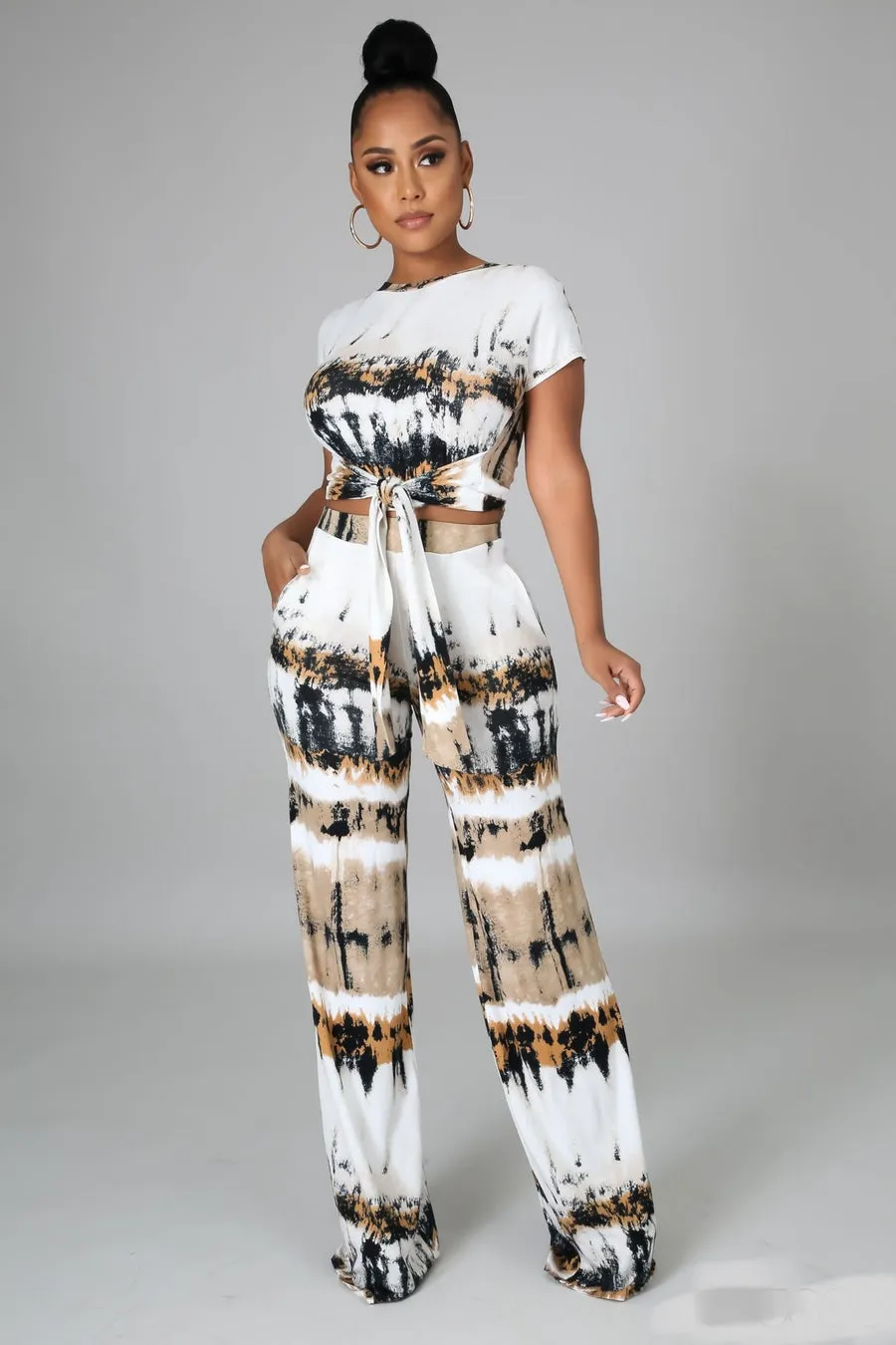 Mocha pants set