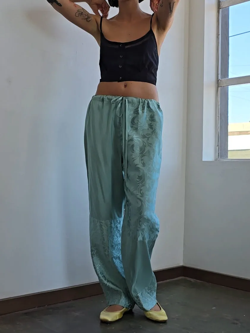 Ocean Silk Patchwork Pants (M)