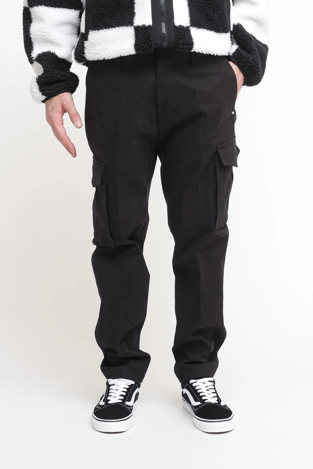 Panta Cargo Regular Diagonale - Black