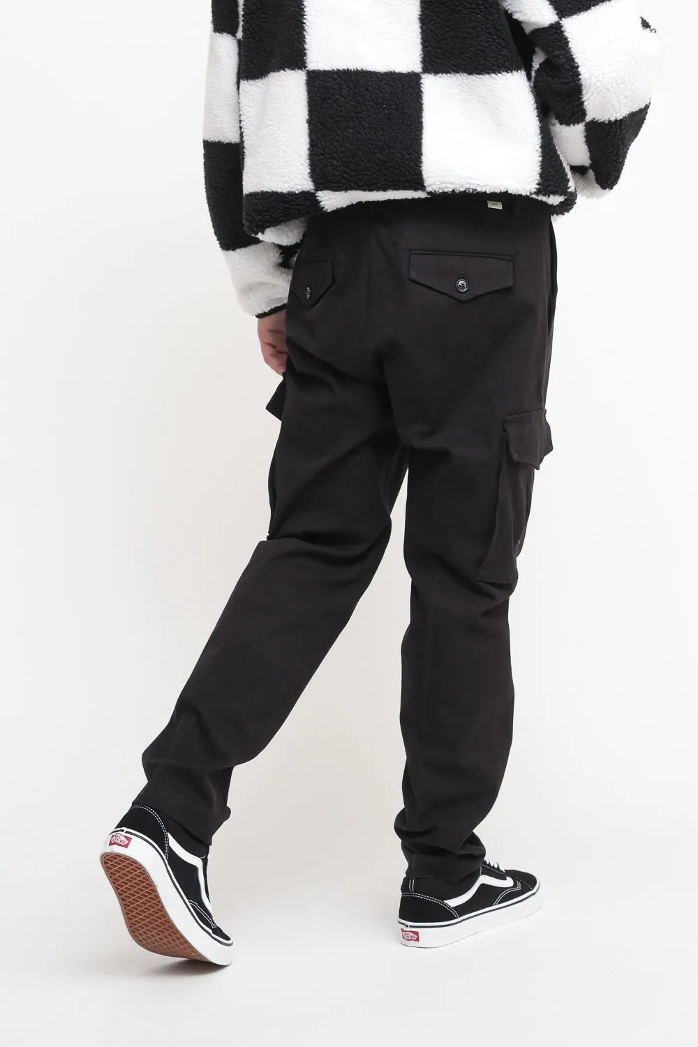 Panta Cargo Regular Diagonale - Black