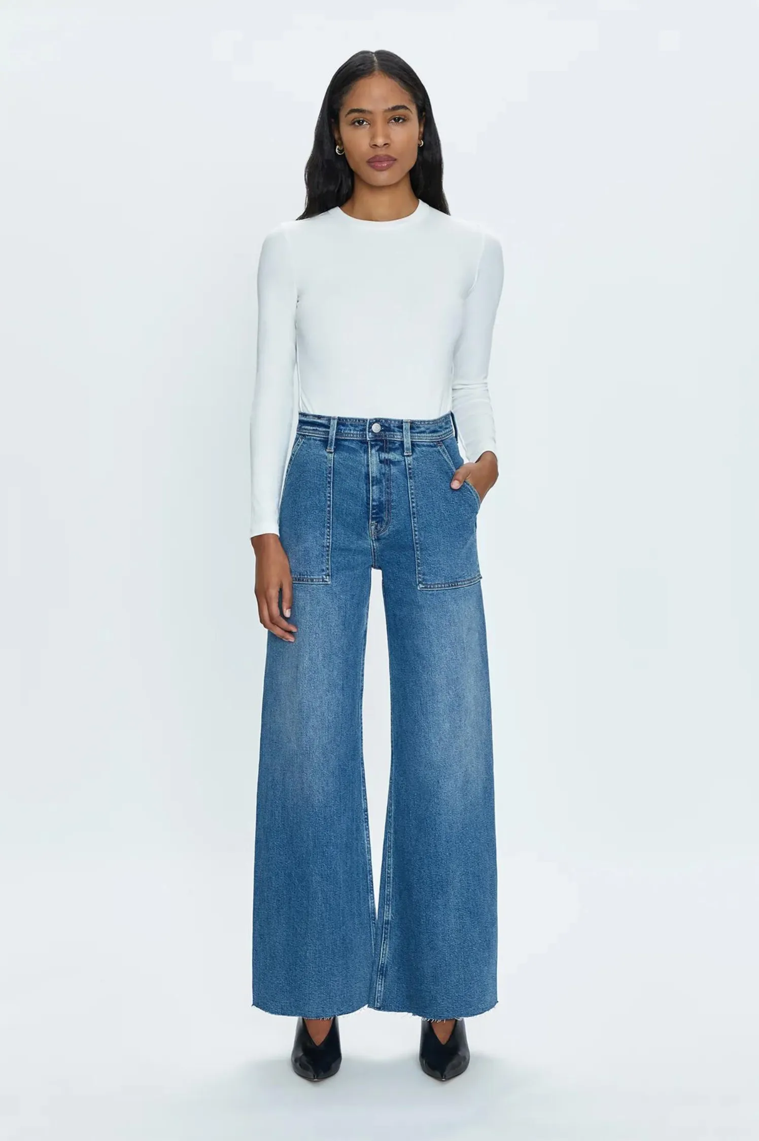 Penny High Rise Wide Leg Crop - Canal