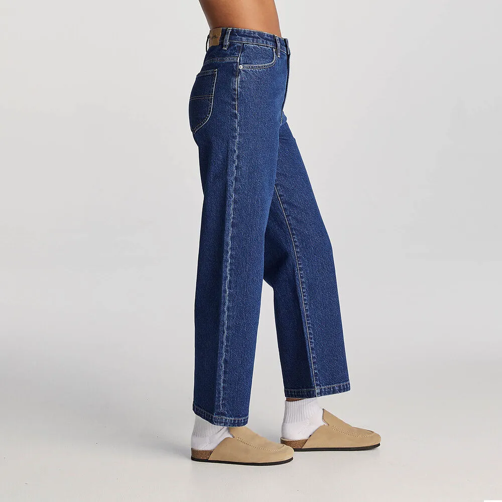 Petite | Hi Wide Leg Jean | Indigo Wave