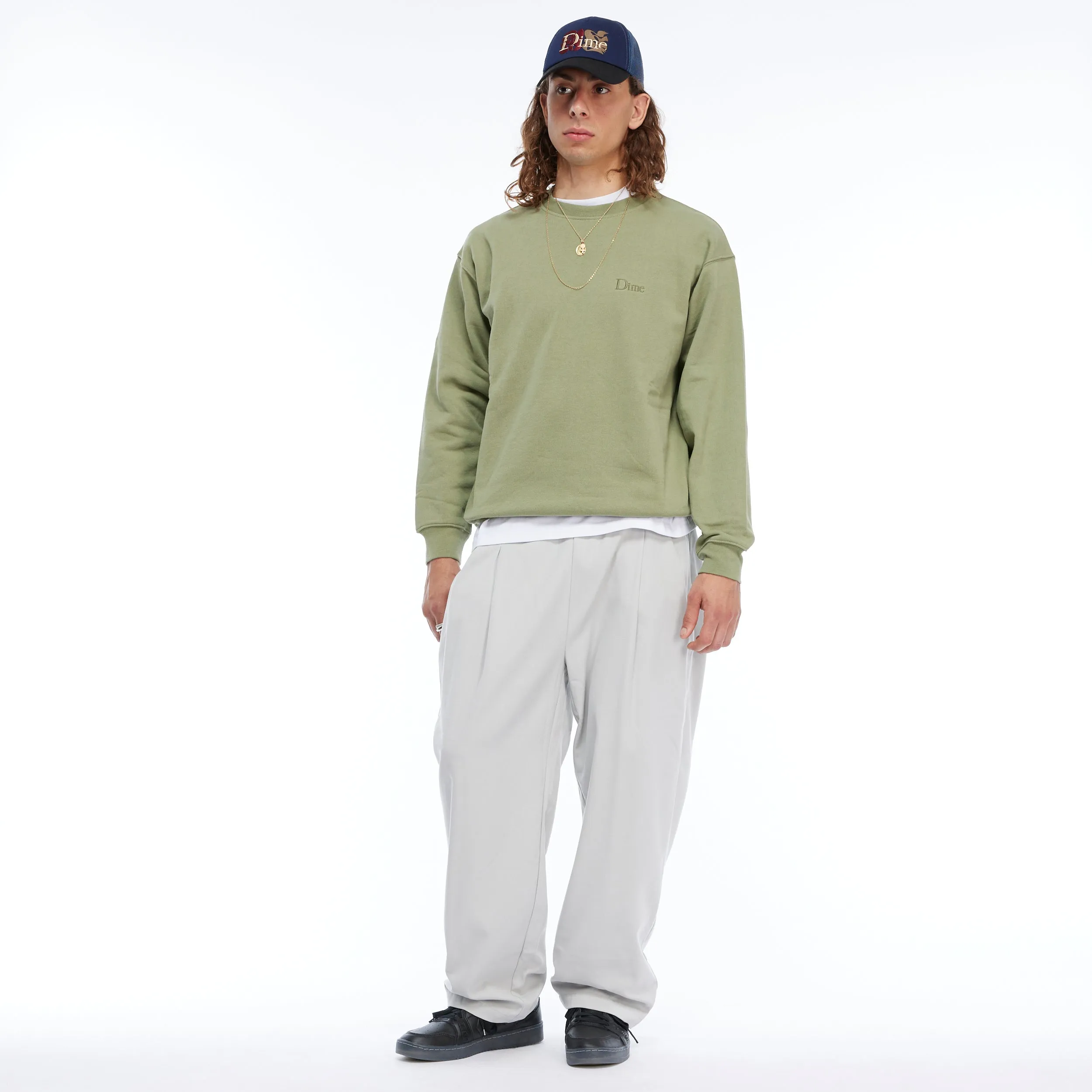 Pleated Twill Pants