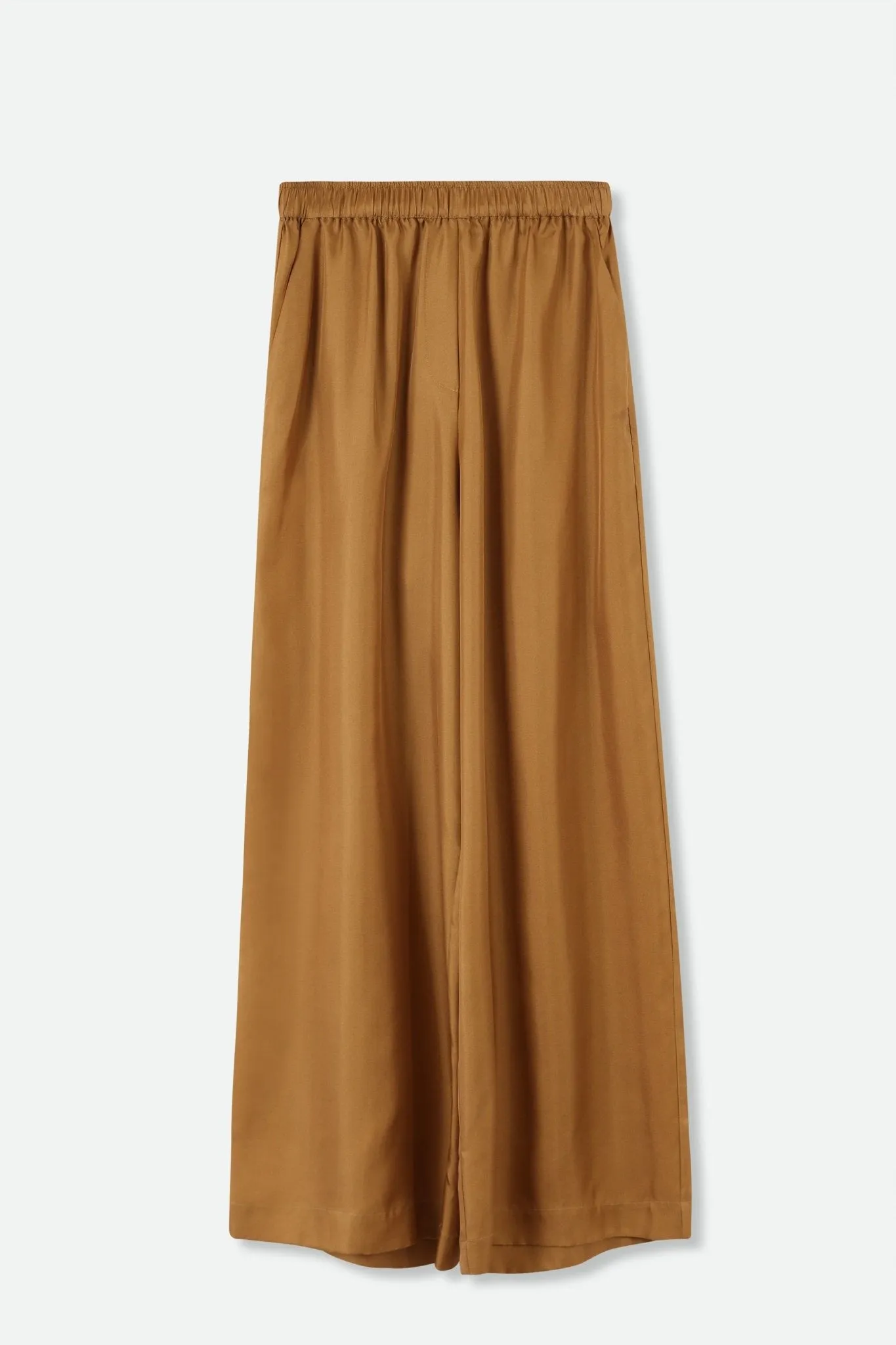 PRIYA SILK TWILL WIDE LEG PANT