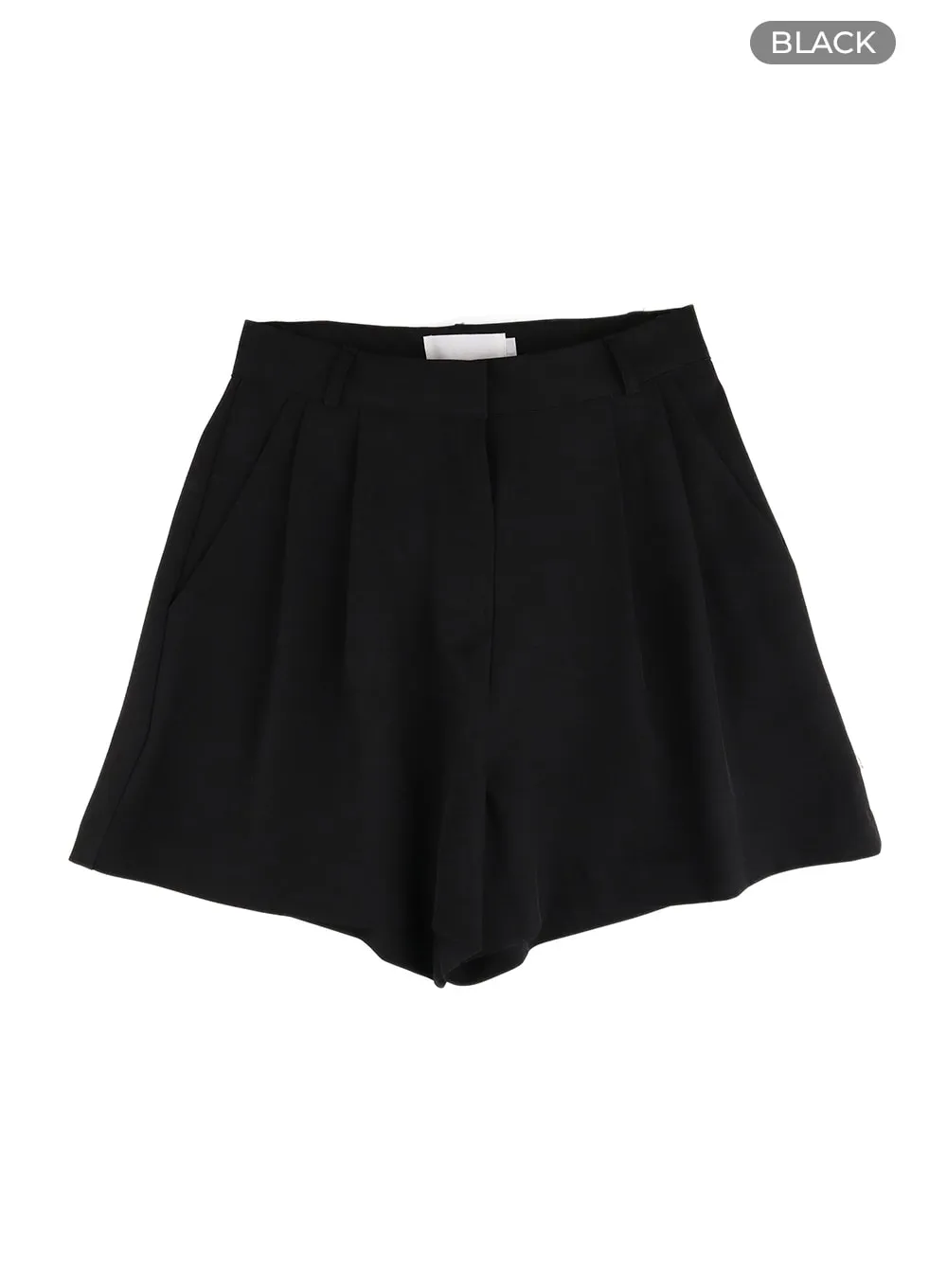 Solid Wide Leg Shorts OM411