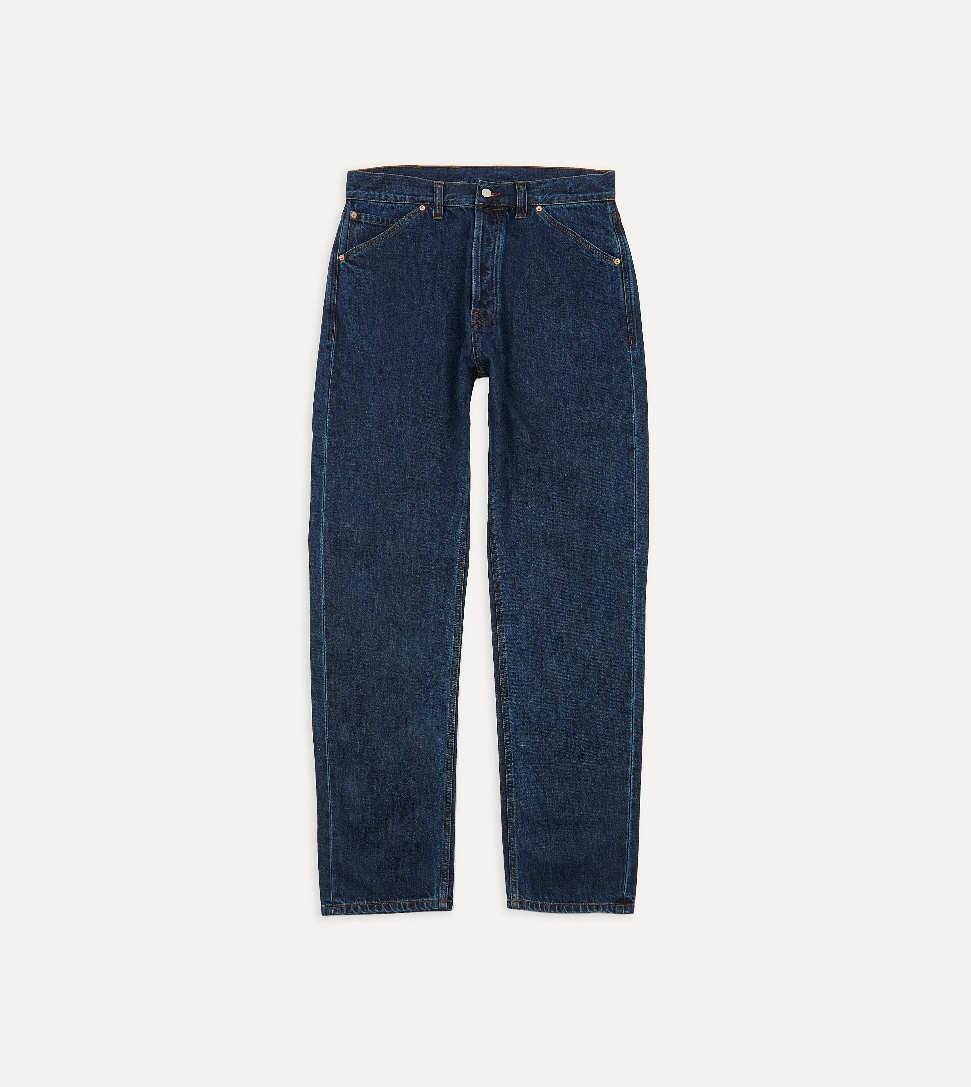 Stone Wash 13oz Denim Five-Pocket Jeans