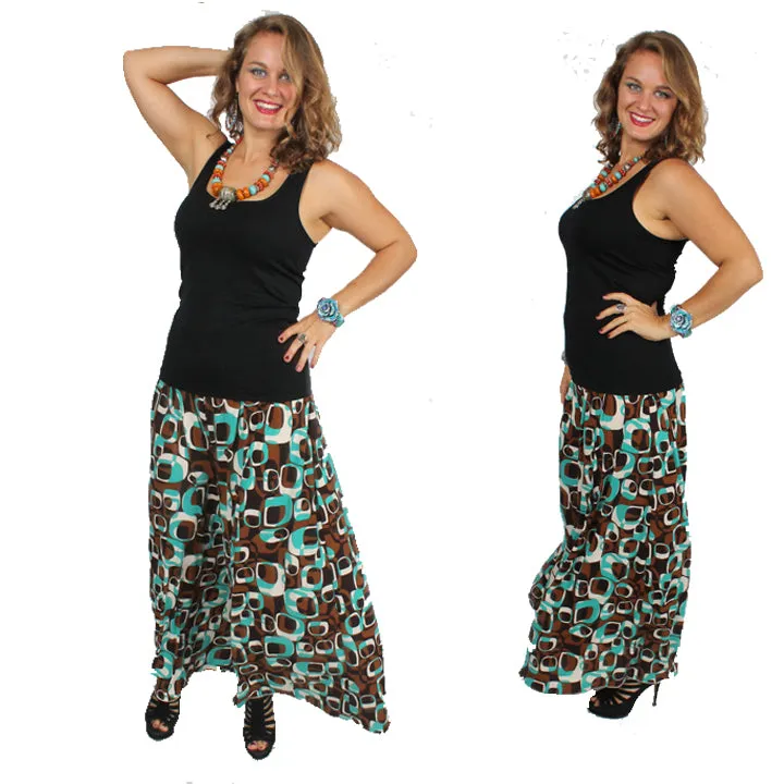 Sunheart  Wide Leg Palazzo Pant Boho Resort Sml-6x Plus