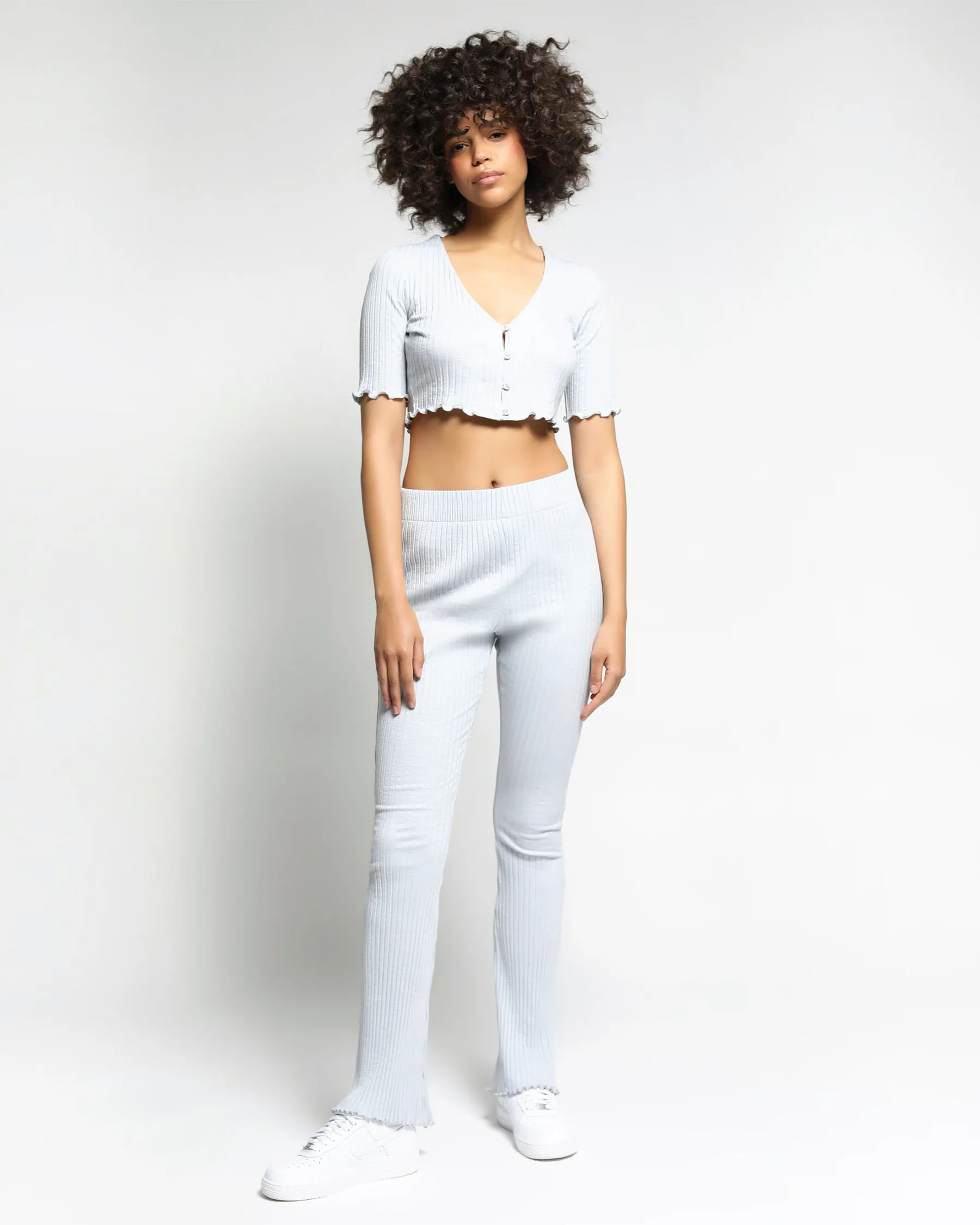 Sunny Lounge Rib Wide Leg Pants