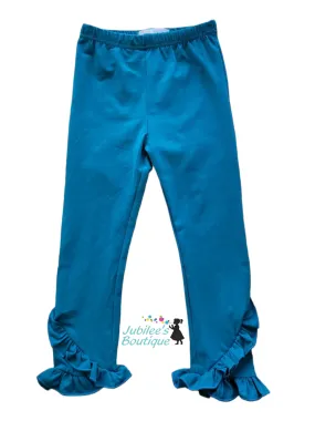 Teal Jubilee Ruffle Pants