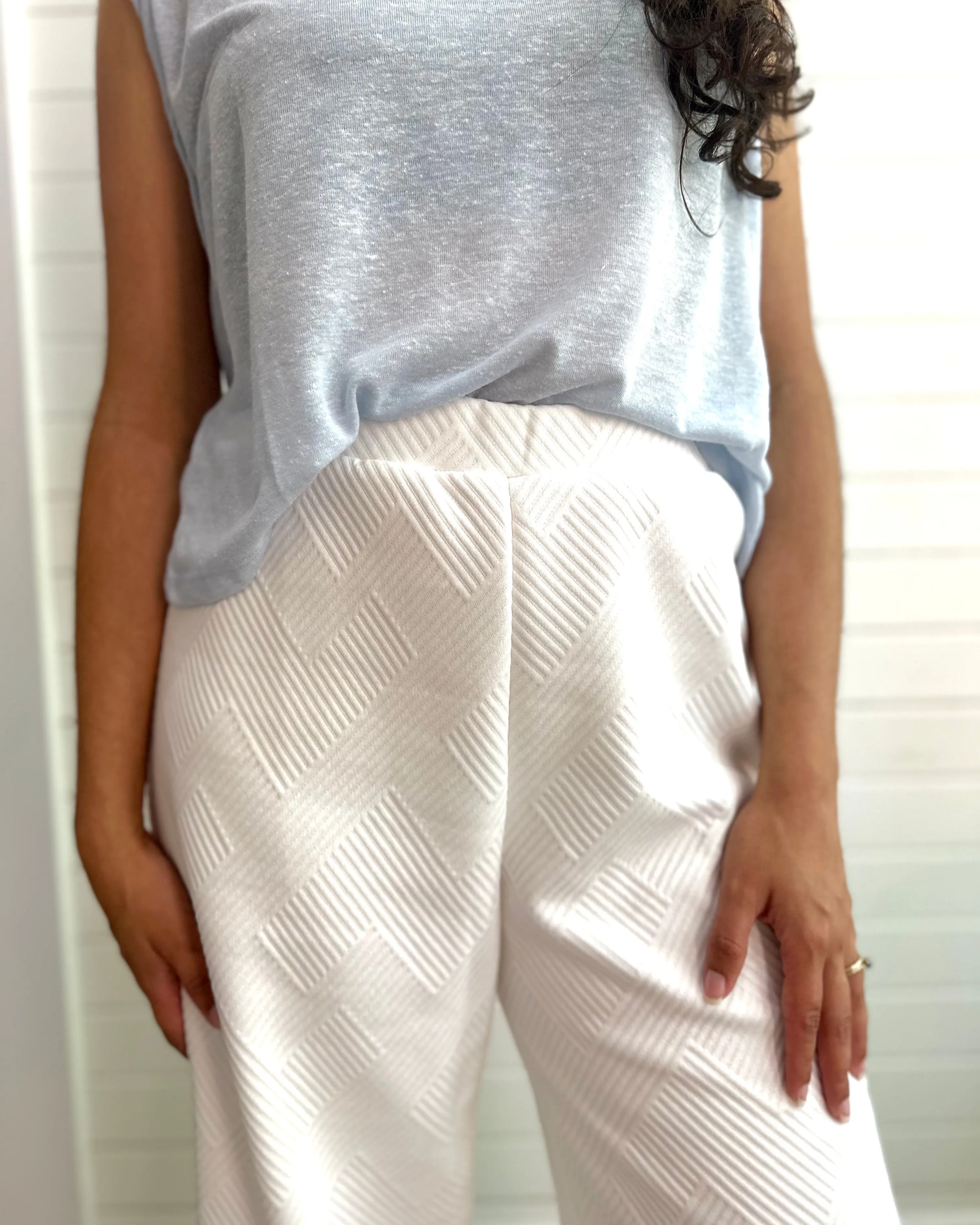 Textured Wide Leg Lounge Pant