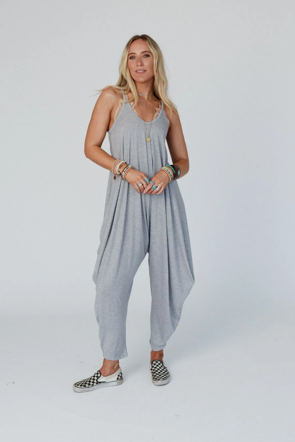 The Perfect Harem Jumpsuit - Heather Gray