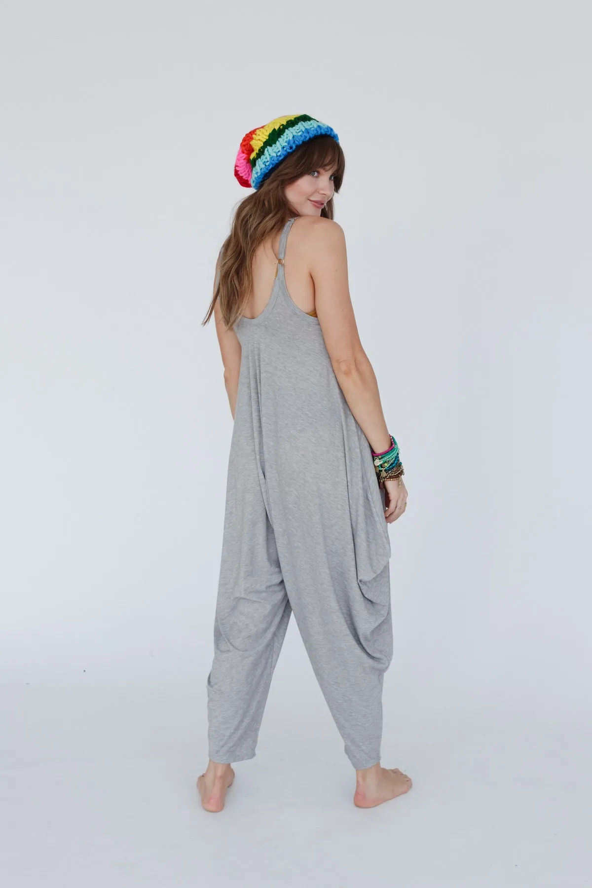 The Perfect Harem Jumpsuit - Heather Gray