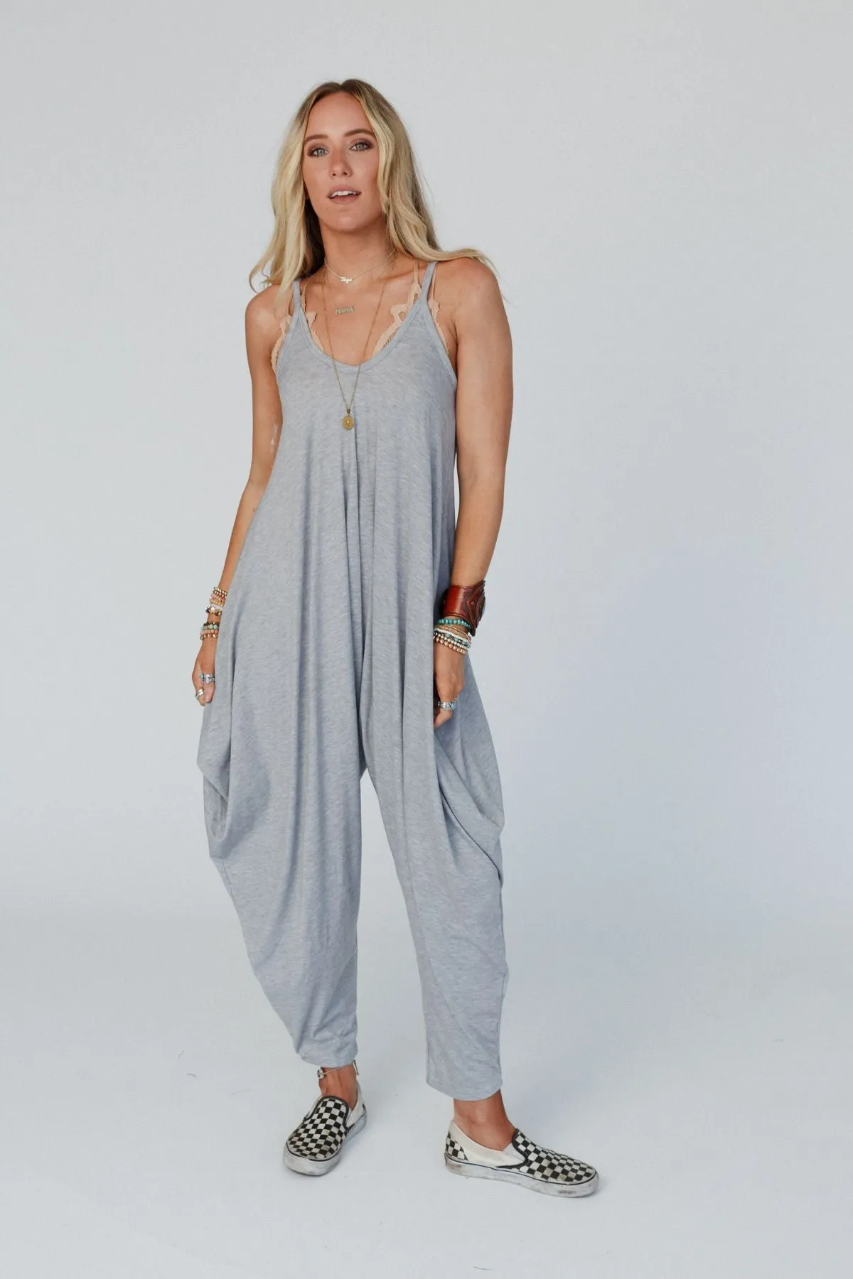 The Perfect Harem Jumpsuit - Heather Gray