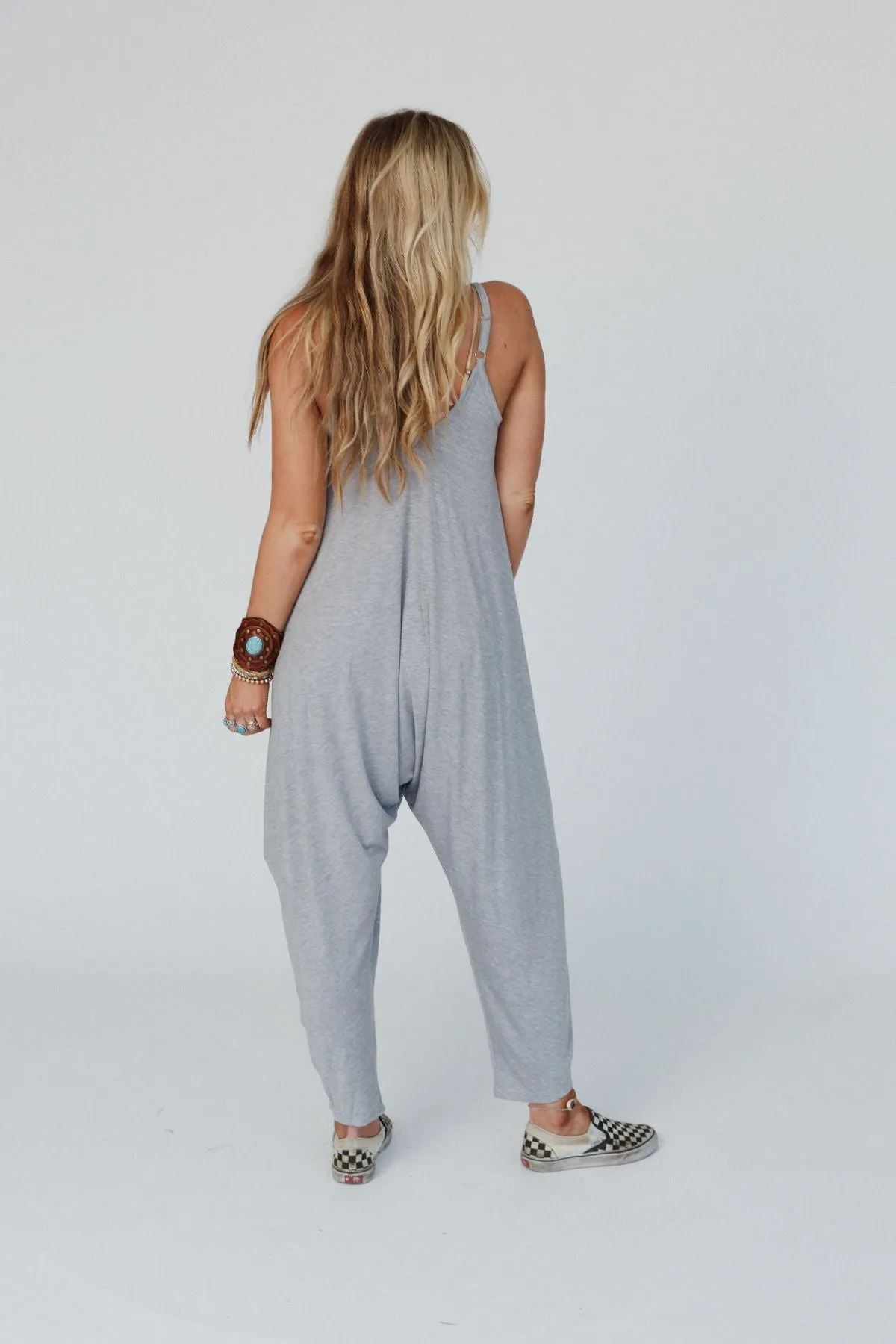 The Perfect Harem Jumpsuit - Heather Gray