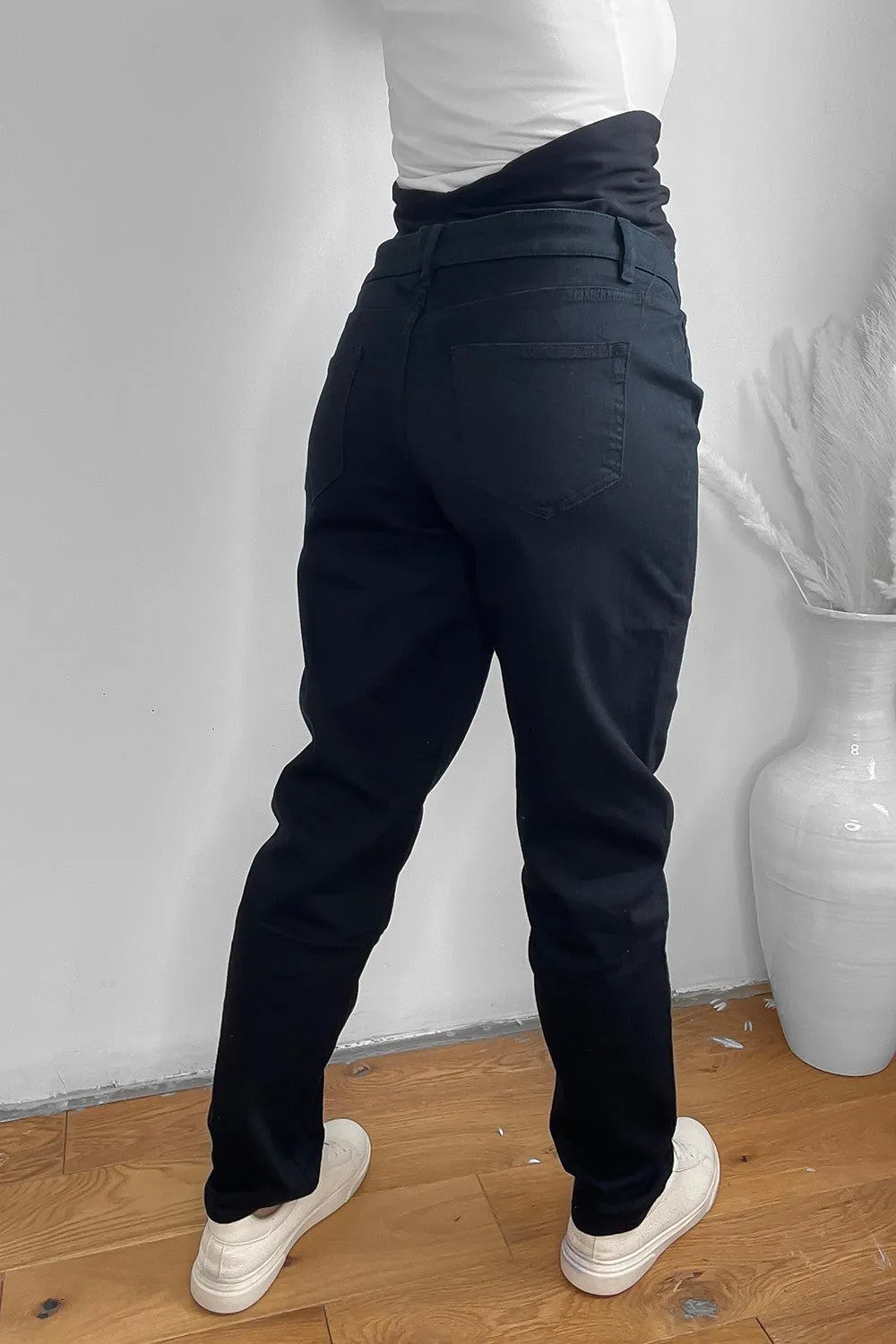 Thick Cotton Blend Bump Support Maternity Jeans