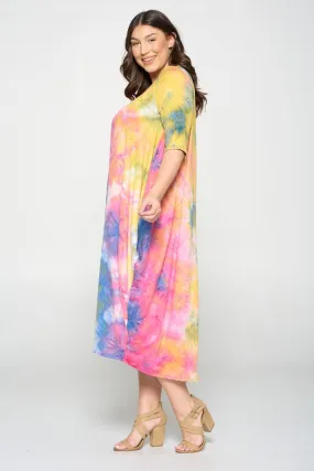 Tie Dye Harem Midi Dress