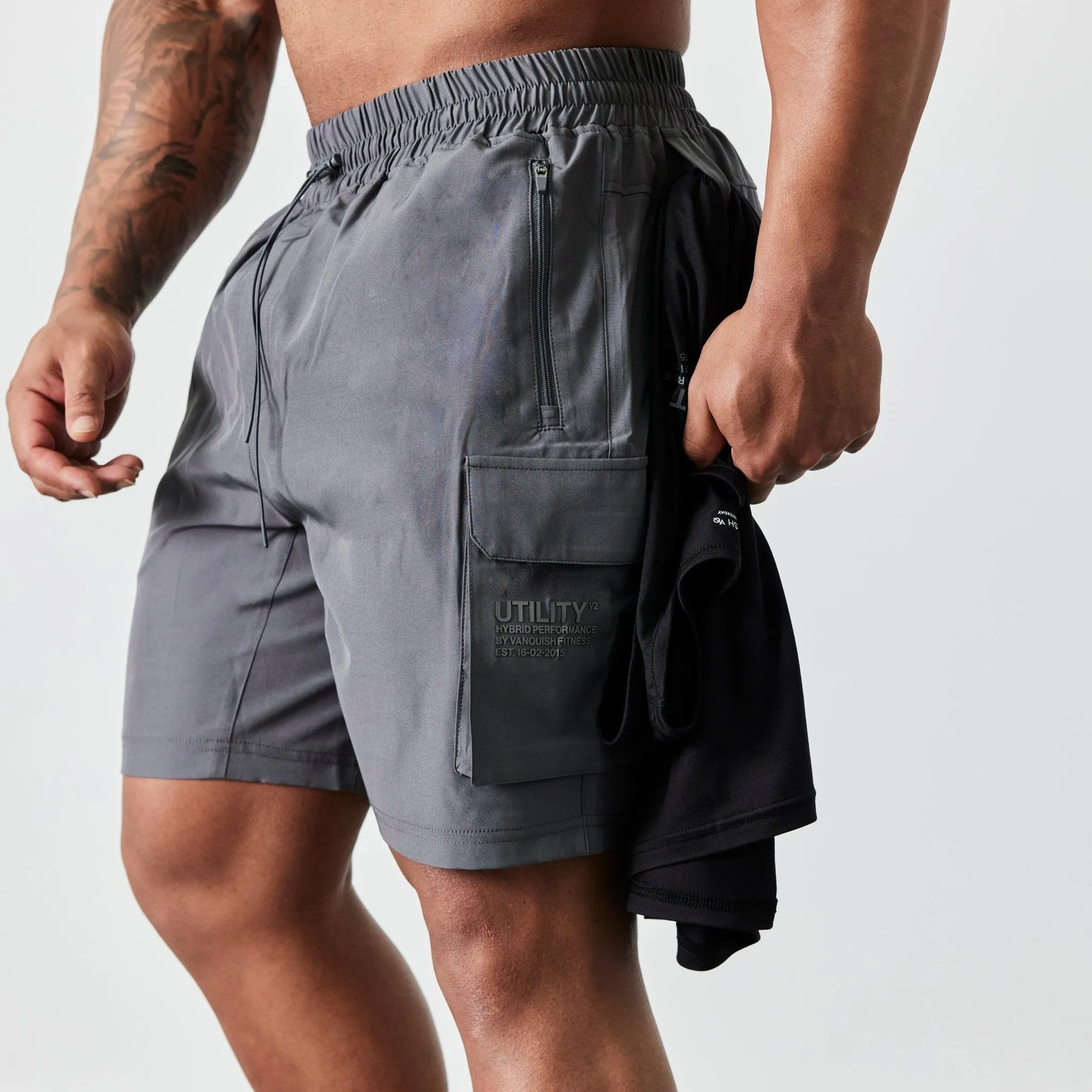 Vanquish Utility V2 Grey Cargo Shorts