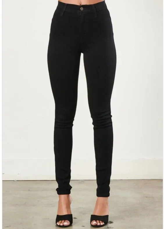 Vibrant High Waist Skinny Jeans (Black) EP1891