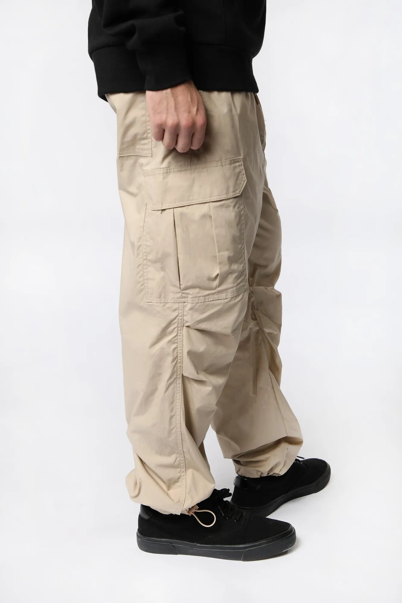 West49 Mens Poplin Parachute Cargo Jogger