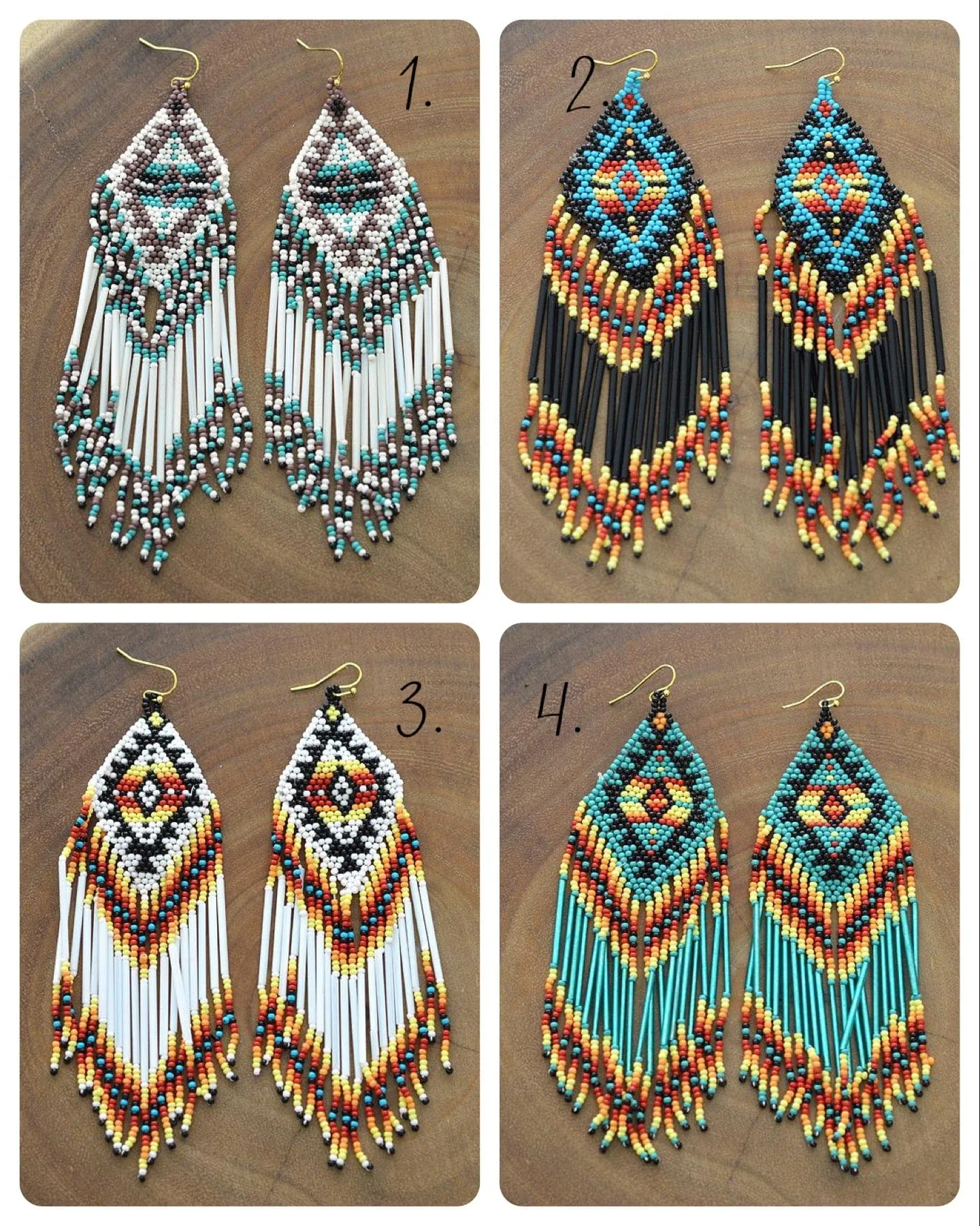 Western beaded earrings