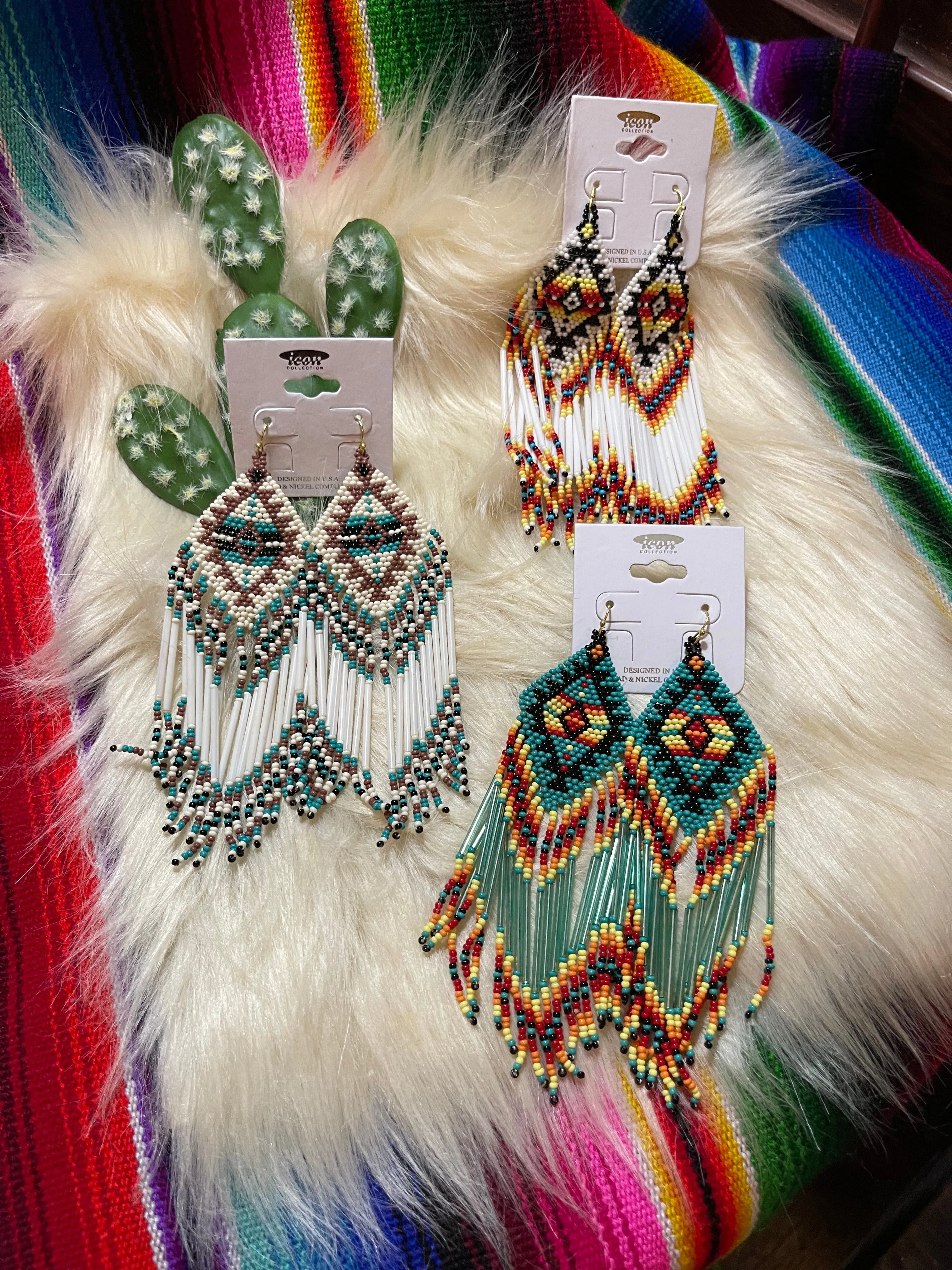 Western beaded earrings