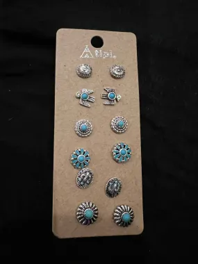 Western Earring-6 pk