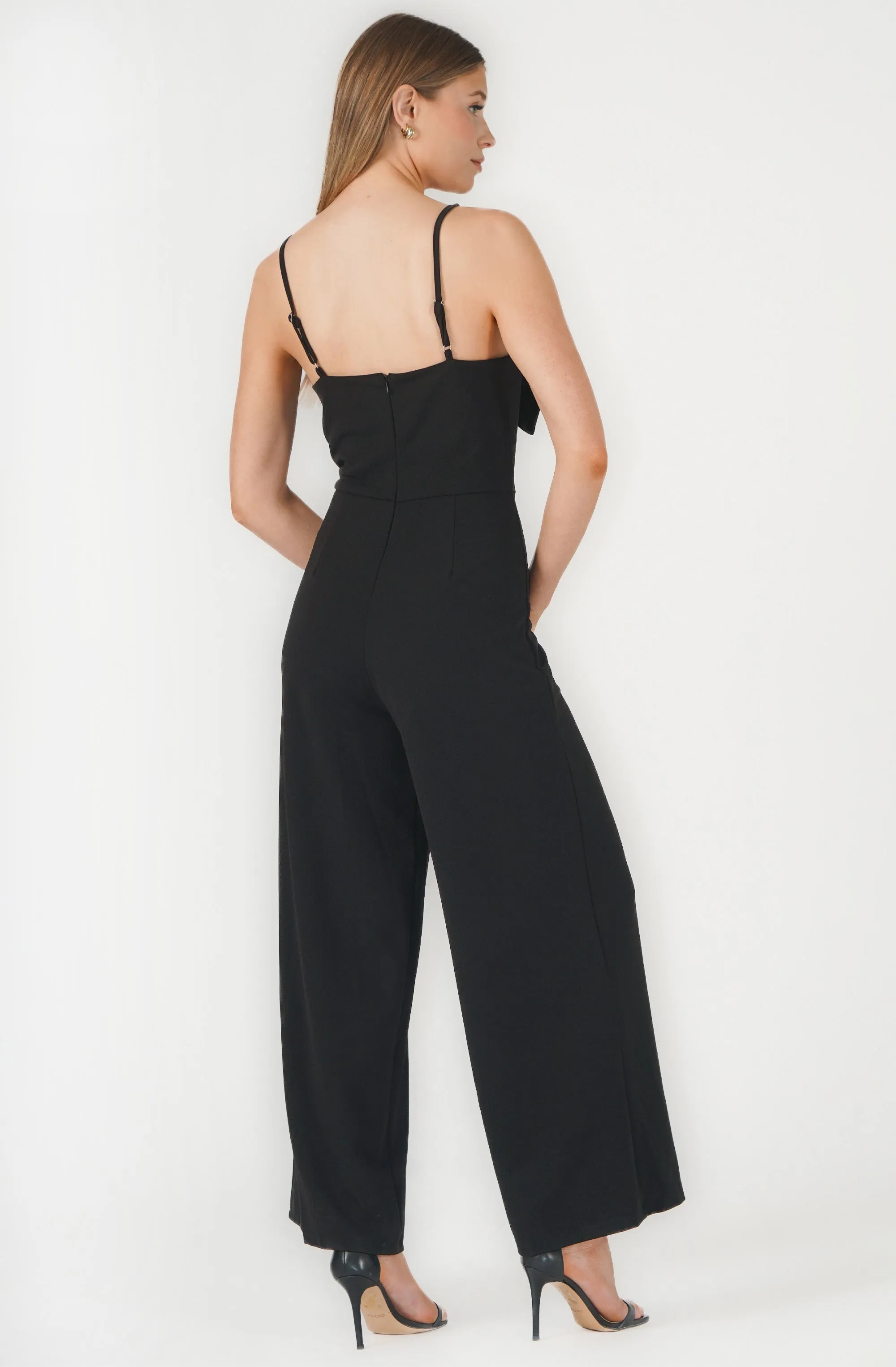 Wide Leg Jumpsuit with Large Bow